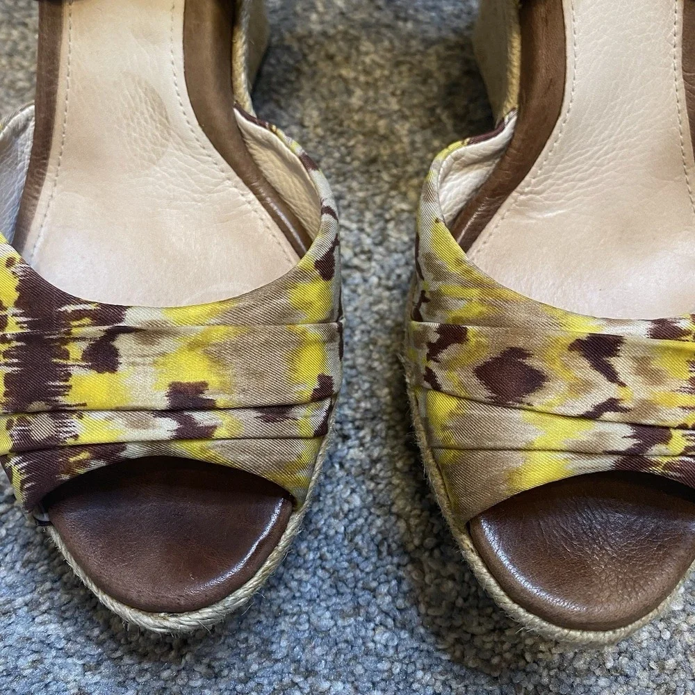 UGG Australia Wedge Espadrilles Women 7 EU 38 Wedge Ankle Tie Party Summer